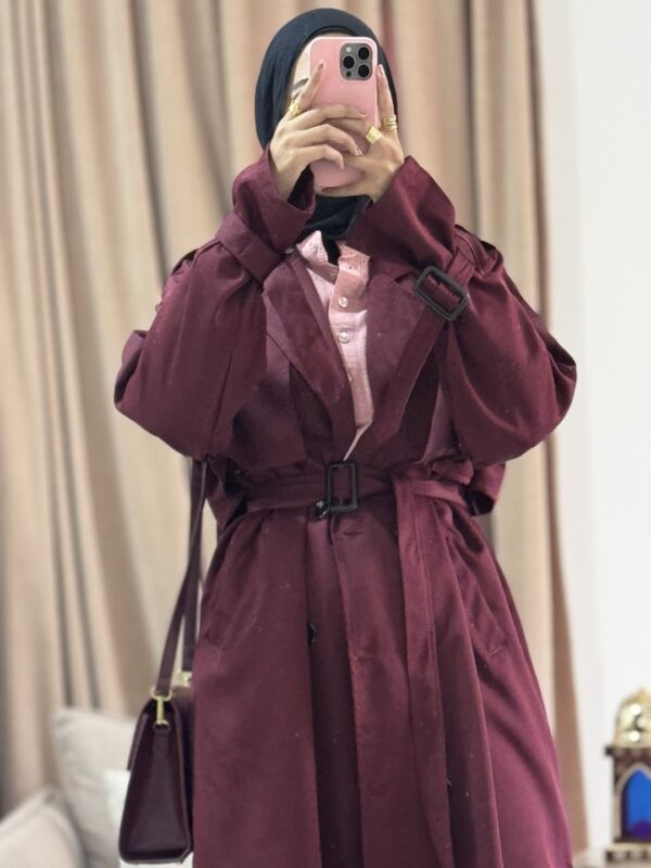 Hiedy Trench Coat  – Crimson