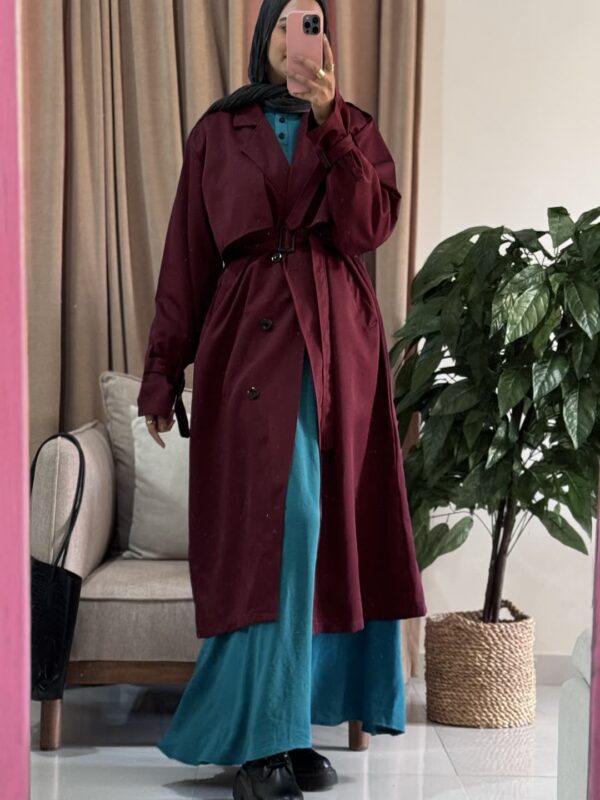 Hiedy Trench Coat  – Crimson
